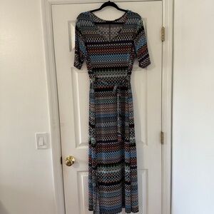 Women’s Multicolor Patterned Maxi Dress